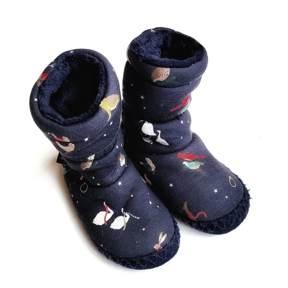 Joules 11-12 Small Holiday Winter Slippers Woodland Creatures